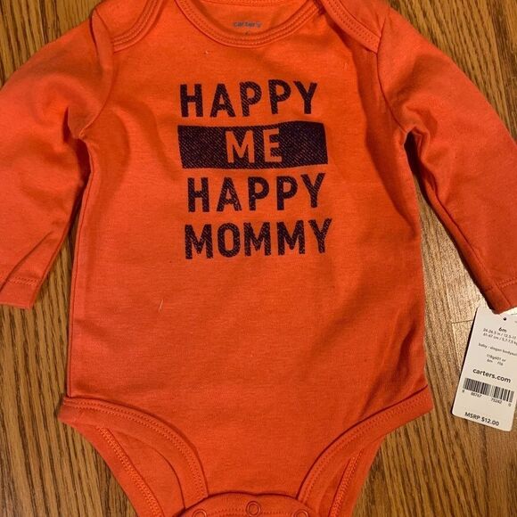 Carter's Other - Orange Infant Happy Me Happy Mommy Bodysuit